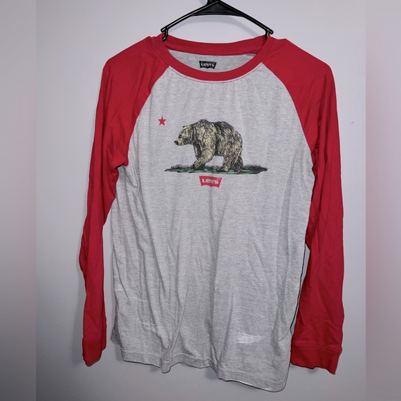 Levi’s Boys Long Sleeved Baseball T-Shirt - Picture 1 of 2